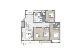 建达·新康家园4室2厅1厨2卫建面150.00㎡