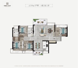 金融街·金悦府4室2厅1厨2卫建面139.00㎡