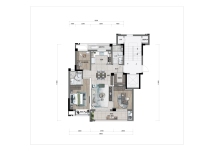 轨交万科·湛蓝晓月建面100㎡户型