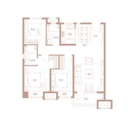 花海未来城3室2厅1厨2卫建面118.00㎡