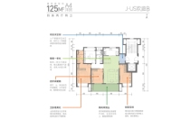 侨城北苑A4洋房125户型