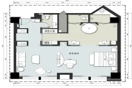 嘉嘉青创智慧公寓1室1厅1厨1卫建面60.0㎡