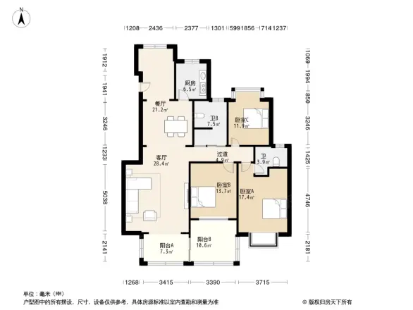 奥林匹克花园户型图