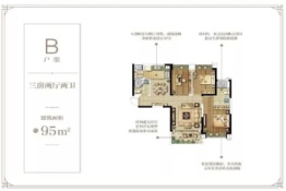 合生海景1号3室2厅1厨2卫建面95.00㎡