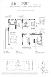 碧桂园云顶4室2厅1厨3卫建面238.00㎡