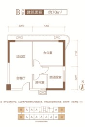 碧桂园西部中心建面70.00㎡