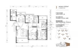 金茂洞庭生态创新城4期4室2厅1厨2卫建面143.00㎡