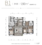 洋房B1户型建面190㎡