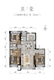 中车·共享城3室2厅1厨2卫建面139.0㎡