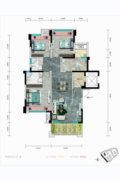 侏罗纪半山3室2厅1厨2卫建面109.00㎡