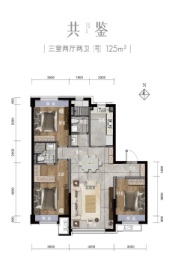 中车·共享城3室2厅1厨2卫建面125.00㎡