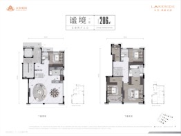 众安·湖畔名邸5室2厅1厨3卫建面206.0㎡