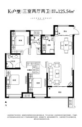 聚丰·高新首府3室2厅1厨2卫建面125.54㎡