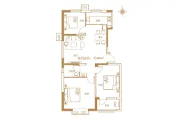 平安小镇3室2厅1厨1卫建面106.00㎡