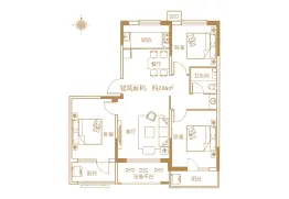 平安小镇3室2厅1厨1卫建面116.00㎡