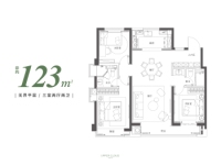 高层123平米户型
