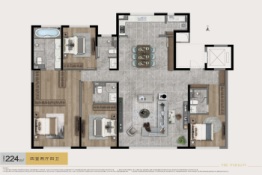 中海·天钻4室2厅1厨4卫建面224.00㎡