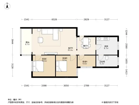北碚团山路小区户型图