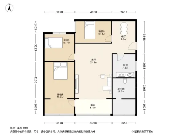 北碚团山路小区户型图