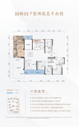 大汉华龙府5室2厅1厨3卫建面225.00㎡