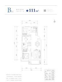 当代上品府MOMA3室2厅1厨1卫建面111.00㎡