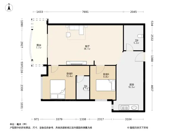 贝迪龙庭户型图
