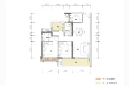 天益府2室2厅1厨2卫建面96.00㎡