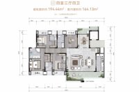 大平层C户型建面194.44平