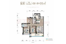 观澜府3室2厅1厨2卫建面99.00㎡