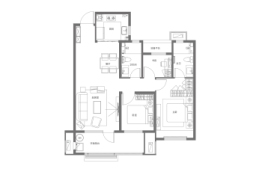 城投保利·和光屿湖3室2厅1厨2卫建面110.00㎡