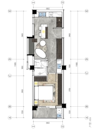 凯佳·江南里1室1厅1厨1卫建面45.00㎡