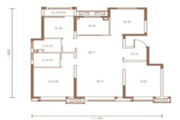 紫薇毓秀府4室2厅1厨2卫建面130.00㎡