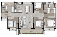 融住二C1单元建面143㎡户型