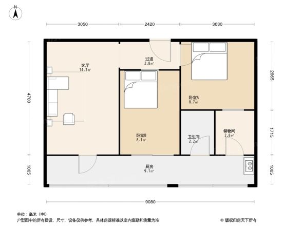 金蝉北里21号院户型图