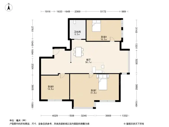 CBD东都华腾国际公寓户型图