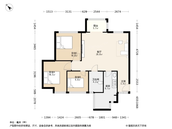 晶宝塞纳国际户型图