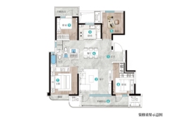 长泰城4室2厅1厨2卫建面129.00㎡