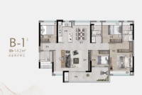 6栋建面约142平B-1户型
