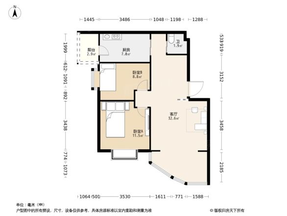 水漪袅铜户型图