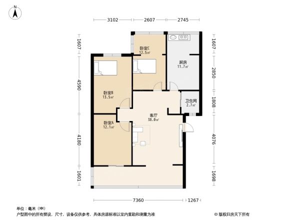 川大新北村户型图