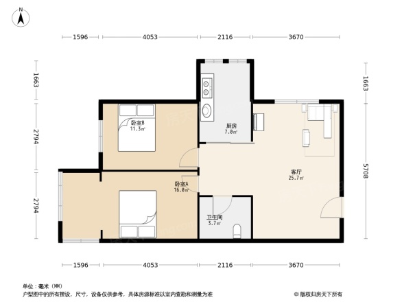 鹏莱花园户型图