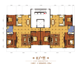 迎宾湖畔3室2厅1厨1卫建面130.00㎡