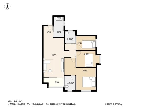 万科金域缇香户型图