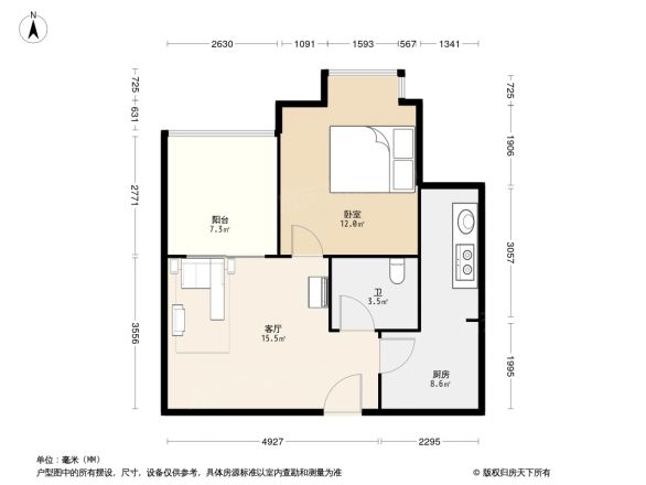 七彩花都三期户型图