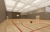 室内篮球场效果图
