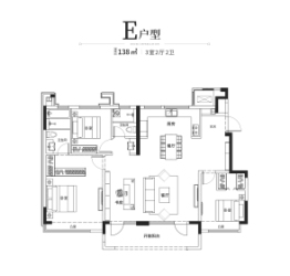 鲁昊·棠琳湾3室2厅1厨2卫建面138.00㎡