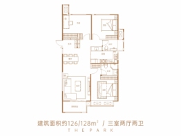 海马公园3室2厅1厨2卫建面126.00㎡