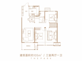 海马公园3室2厅1厨1卫建面105.00㎡