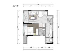 中海寰宇时代·璟里1室1厅1厨1卫建面50.00㎡