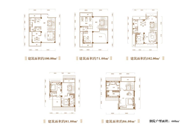 石家庄绿城·西山桃花源5室3厅7卫1厨440.00㎡户型图-石家庄房天下